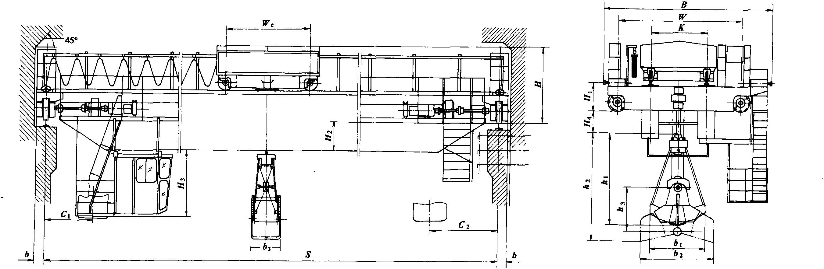 2.2.2 抓斗橋式起重機(jī)